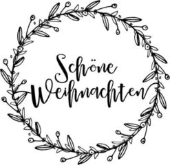 Rayher Stempel Schöne Weihnachten - Kranz, 6 X 6 Cm