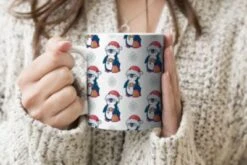 MuchoWow Becher - Tasse - Kaffeebecher - Pinguin - Kind - Schnittmuster - Weihnachten -Spielzeug - Spiele Geschäft 29827005 03