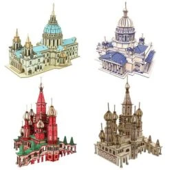 Enbaoxin Weihnachten Gebäude Puzzle-Modellspielzeug Weihnachten 3D-Baupuzzle Aus Holz Für Kinder -Spielzeug - Spiele Geschäft 31117781 04