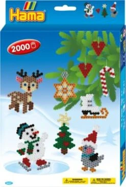 Hama Perlen HAMA 3437 Geschenkset Weihnachten, 2.000 Midi-Perlen & Zubehör